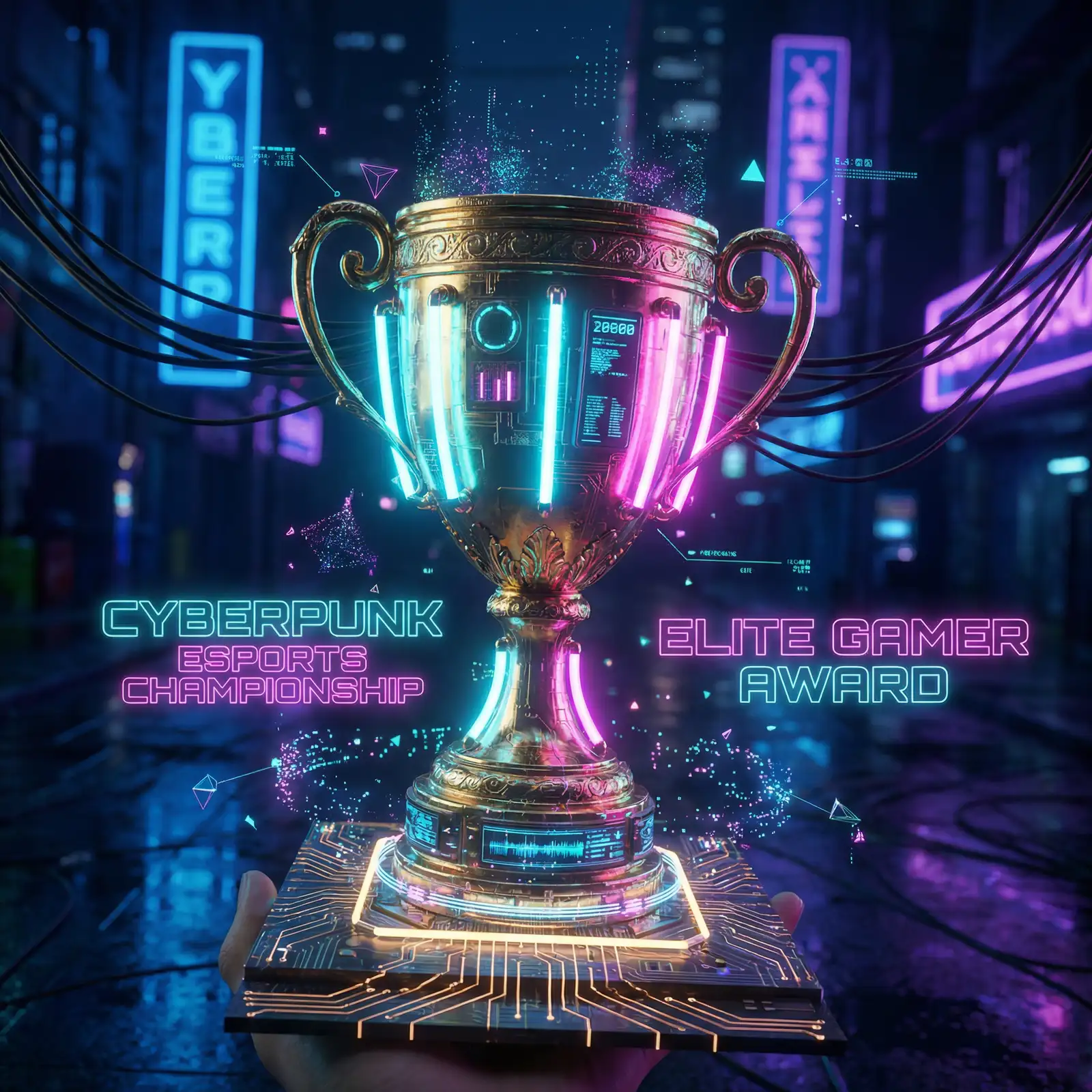 赛博电竞荣获GEDL年度最佳内容平台奖杯